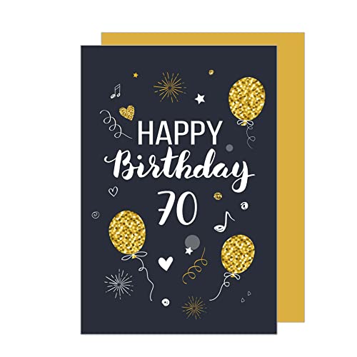 Comprar Edition Seidel Tarjeta felicitación 70 cumpleaños con sobre para Promoción hombre y mujer (GZ346-70 SW023) Top Precio 2023 | regaloscumple.com
