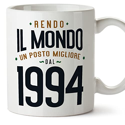Consigue ahora MUGFFINS Tazas 1994 Cumpleaños - En Italiano - Rendo il Mondo un Posto Migliore - 11 oz Navidad / 330 ml - Regalo original y divertido Ofertas 2024 | regaloscumple.com