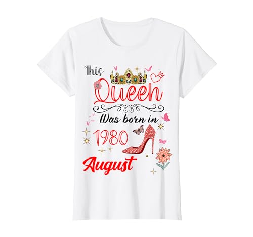 Consigue ahora Agosto 1980 Cumpleaños Esta Reina Nació En Agosto BlackFriday 1980 Camiseta Top Precio 2024 | regaloscumple.com