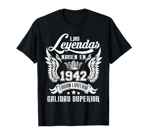 Consigue ahora Cumpleaños 82 Años Las Leyendas Nacen En Catálogo 1942 Camiseta Rebajas 2024 | regaloscumple.com