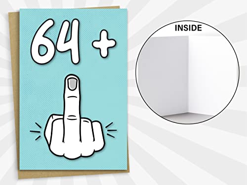 Ofertas de última hora Mug Monster Tarjeta   65 cumpleaños  64 + 1  divertida tarjeta   cumpleaños para mujeres u hombres   65 años