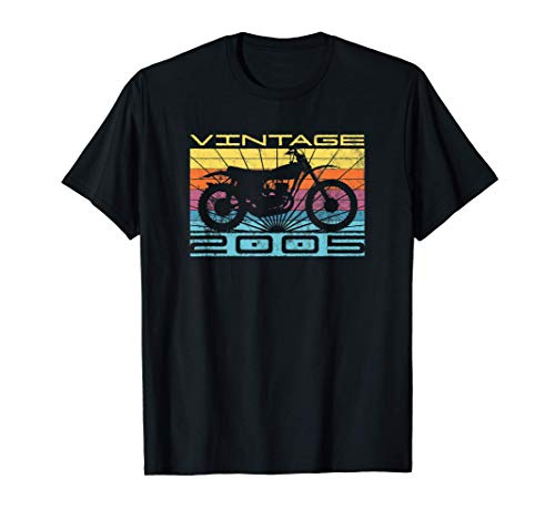 Consigue Cumpleaños ahora Vintage 2005 16th Dirt Bike Motocross Rider Cumpleaños Camiseta Rebajas 2024 | regaloscumple.com