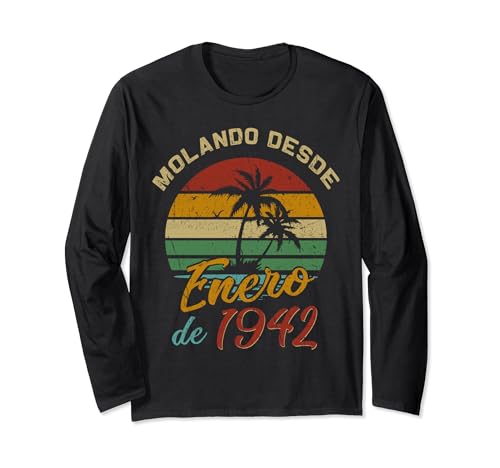 Comprar Cumpleaños 82 Años Catálogo Molando Desde Enero 1942 Retro Manga Larga Rebajas 2024 | regaloscumple.com
