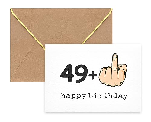 Comprar WenmthG - Tarjeta 50 cumpleaños con sobre - Tarjeta cumpleaños divertida - 49 + 1 - Regalos para mujer y hombre - Happy Birthday - BlackFriday Regalos personalizados Top Precio 2024 | regaloscumple.com