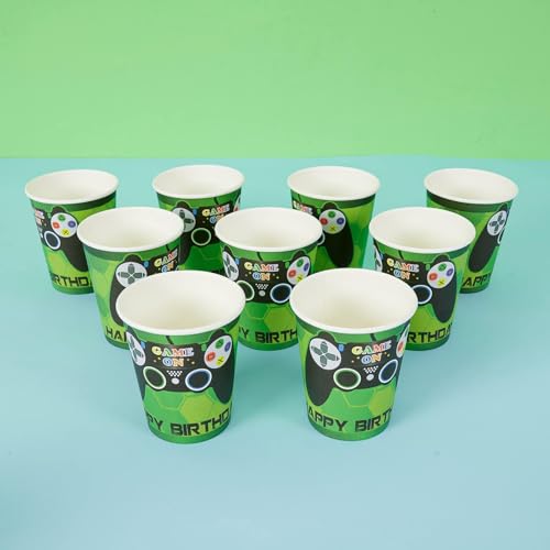 Ofertas en regaloscumple.com WERNNSAI Juego   vajilla   fiesta   videojuegos - Artículos   fiesta   juego para niños   cumpleaños  toallas y vasos   papel para 16 personas  64 unidades