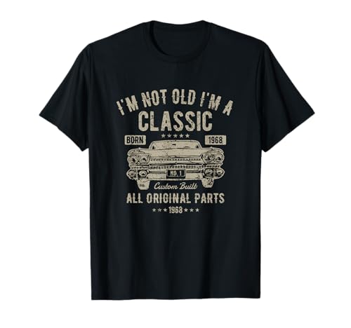 Comprar Divertido 55 cumpleaños Cumpleaños 55 años Hombres Clásico Coche Nacido 1968 Camiseta Top Precio 2025 | regaloscumple.com