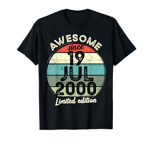 Consigue ahora 19 julio 2000 25 cumpleaños Ideas para regalar 25 años 2025 Cumpleaños Camiseta Top Precio 2024 | regaloscumple.com