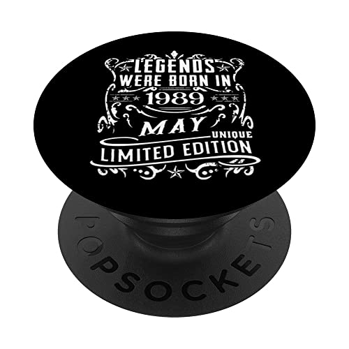 Comprar Cumpleaños Mayo 1989 Edición Limitada Promoción Regalo Legend May PopSockets PopGrip Adhesivo Ofertas 2025 | regaloscumple.com