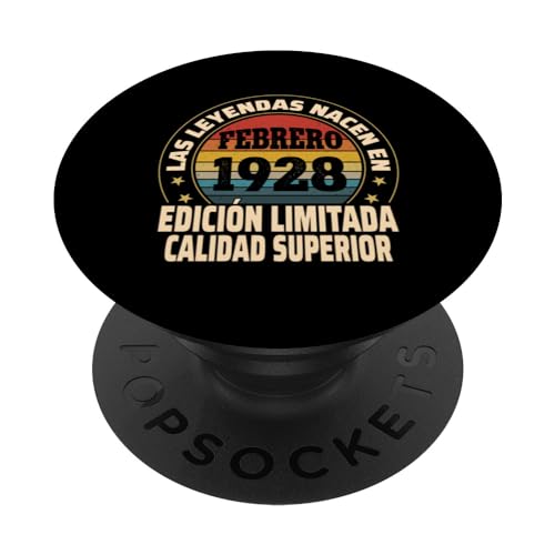 Consigue ahora Edición Limitada Febrero 1928 - Cumpleaños 96 Años PopSockets PopGrip Regalos Intercambiable Ofertas 2024 | regaloscumple.com