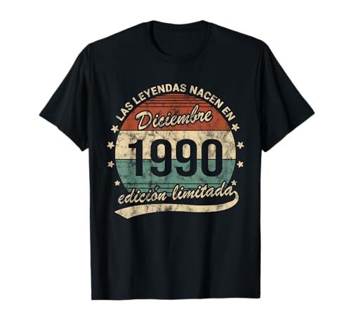 Comprar Las Leyendas Nacen En Diciembre 1990 Hombre o Ideas para regalar Mujer Retro Camiseta Top Precio 2025 | regaloscumple.com