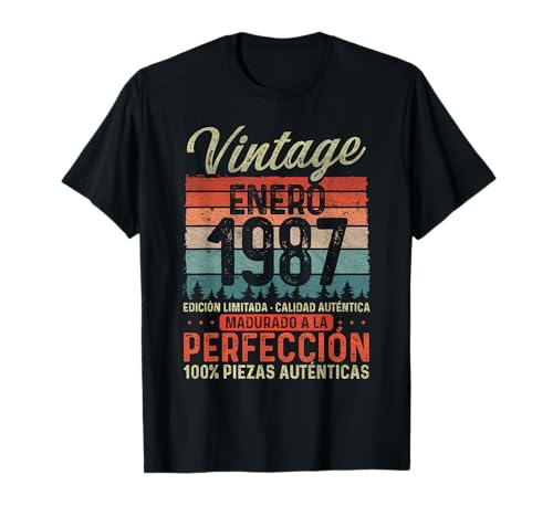 Comprar Enero 1987 Vintage Regalo Cumpleaños 37 Años Cumpleaños Hombre Camiseta Top Precio 2024 | regaloscumple.com
