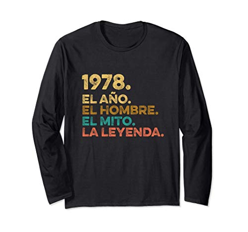 Consigue ahora Cumpleaños Año Hombre Mito Leyenda - Cumpleaños Regalo Vintage 1978 Manga Larga Rebajas 2024 | regaloscumple.com