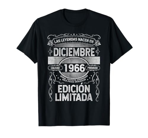 Consigue ahora Las Leyendas nacen en Diciembre 1966 - Promoción 58 Años Cumpleaños Camiseta Top Precio 2024 | regaloscumple.com