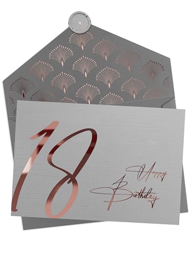 Comprar JoliCoon Tarjeta 18 cumpleaños - Happy Birthday 18 - Tarjeta felicitacion 18 cumpleaños Cumpleaños con sobre y un sello cera Rebajas 2024 | regaloscumple.com