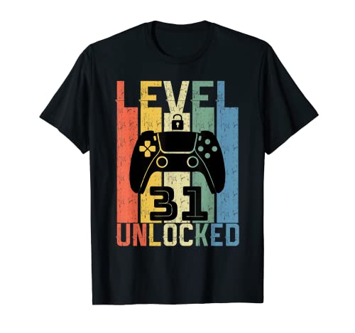 Comprar Promoción 31 Años Cumpleaños Regalo gamer shirt level 31 unlocked Camiseta Ofertas 2025 | regaloscumple.com