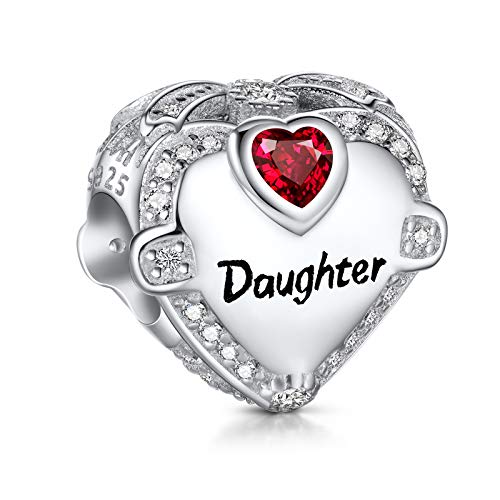 Consigue ahora NINGAN I Love Daughter Charms fit Pandora Charms Brazaletes cuentas plata ley 925 en oro rosa para pulseras y collares feliz cumpleaños regalo San Valentín para BlackFriday mujeres esposas mamás Top Precio 2025 | regaloscumple.com