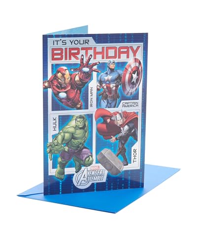 Comprar Disney Marvel Avengers Assemble Tarjeta Ideas para regalar felicitación cumpleaños con personajes Disney Ofertas 2024 | regaloscumple.com