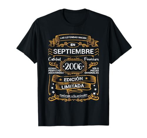 Consigue ahora 18 Cumpleaños Leyendas Nacen Septiembre 2006 Chico Ideas para regalar Chica Camiseta Rebajas 2025 | regaloscumple.com