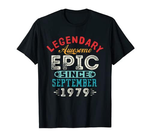Consigue ahora Septiembre 1979 Catálogo Fiesta cumpleaños Vintage Regalos para 40 años Camiseta Top Precio 2025 | regaloscumple.com
