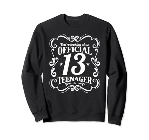 Comprar Diseñador oficial 13 años edad divertido Ideas para regalar cumpleaños Sudadera Top Precio 2024 | regaloscumple.com