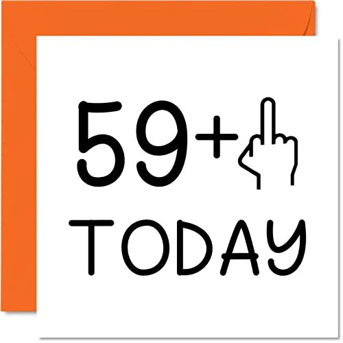 Comprar Tarjeta cumpleaños 60 años divertida Catálogo mujeres diseño dedo medio edad – Tarjetas cumpleaños groseras hombres tarjetas felicitación cumpleaños 145 mm x 145 mm tarjetas bromas Top Precio 2025 | regaloscumple.com