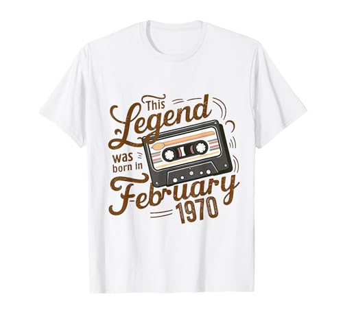 Consigue ahora Esta Ideas para regalar leyenda nació en febrero 1970 cumpleaños hombre impresionante Camiseta Top Precio 2025 | regaloscumple.com