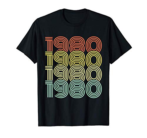 Consigue ahora 1980 año cumpleaños vintage Regalos regalo cumpleaños Camiseta Ofertas 2025 | regaloscumple.com