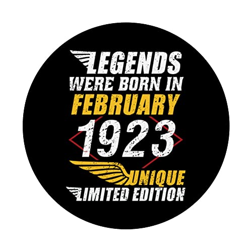Ofertas de última hora Cumpleaños Febrero 1923 Edición Limitada Regalo February PopSockets PopGrip Intercambiable