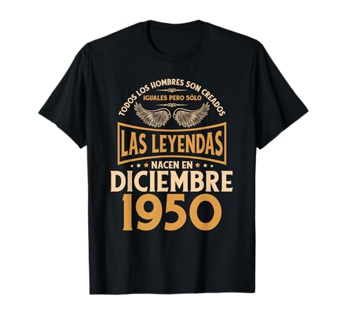 Comprar Cumpleaños Hombre Regalos Las Leyendas Diciembre 1950 Camiseta BlackFriday Top Precio 2025 | regaloscumple.com