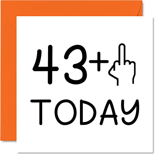 Comprar Tarjeta cumpleaños 43 años divertida mujer dedo medio tarjetas cumpleaños groseras Promoción hombres tarjetas felicitación cumpleaños 145 mm x 145 mm tarjetas broma mamá papá hermana tía tío primo Ofertas 2024 | regaloscumple.com