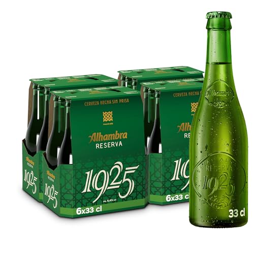 Consigue ahora Alhambra Reserva 1925 BlackFriday Cerveza Extra Fermentación Lenta Pack 24 Botellas x 33 cl 6.4% Alcohol Top Precio 2024 | regaloscumple.com