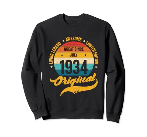 Comprar Julio 1934 Cumpleaños BlackFriday Retro Años Vintage Bday Clásico Sudadera Rebajas 2024 | regaloscumple.com
