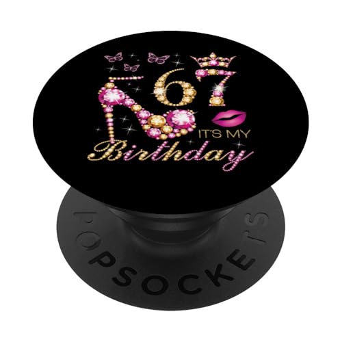 Consigue Ideas para regalar ahora 67 Es mi cumpleaños 67 años es mi cumpleaños número 67 PopSockets PopGrip Adhesivo Rebajas 2025 | regaloscumple.com