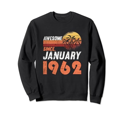Comprar Cumpleaños enero Ideas para regalar 1962 Sudadera Rebajas 2024 | regaloscumple.com