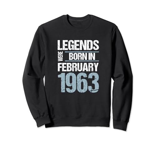 Comprar Las leyendas nacieron en febrero 1963 Cumpleaños Sudadera Navidad Top Precio 2024 | regaloscumple.com