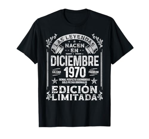 Consigue ahora Las Leyendas nacen en Diciembre 1970 - Navidad 54 Años Cumpleaños Camiseta Top Precio 2024 | regaloscumple.com