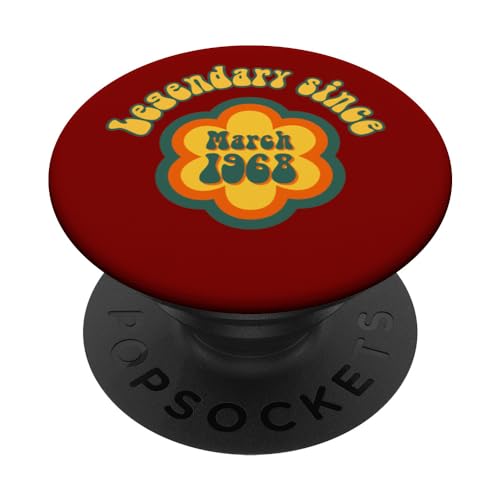 Comprar Nacido en marzo 1968 Ideas para regalar Cumpleaños Legendario desde 1968 PopSockets PopGrip Intercambiable Top Precio 2024 | regaloscumple.com