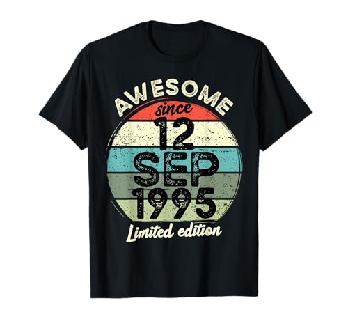 Consigue ahora 12 septiembre 1995 Promoción 30 cumpleaños 30 años 2025 Cumpleaños Camiseta Rebajas 2025 | regaloscumple.com