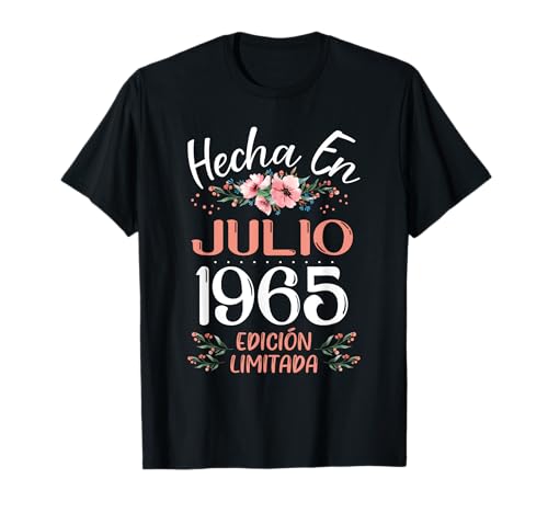 Consigue ahora Hecha En Regalos Julio 1965 Mujer Regalo 60 Años Cumpleaños Camiseta Ofertas 2025 | regaloscumple.com