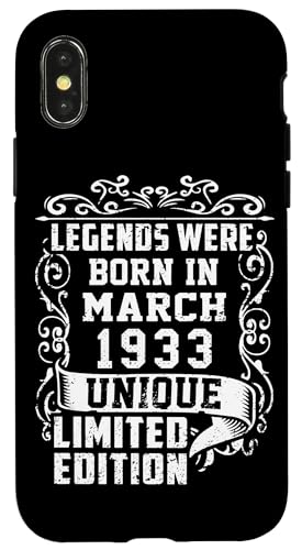 Consigue ahora Carcasa para iPhone X/XS Cumpleaños Marzo 1933 Edición Limitada Regalo March 1933 Ideas para regalar Rebajas 2024 | regaloscumple.com
