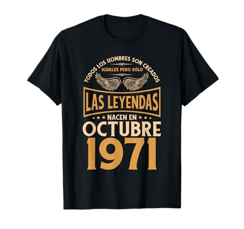 Comprar Cumpleaños Hombre Regalos Las Leyendas Octubre 1971 Camiseta BlackFriday Rebajas 2024 | regaloscumple.com