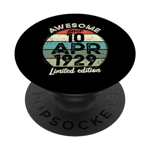 Comprar 10 abril Ideas para regalar 1929 95 cumpleaños 95 años 2024 Cumpleaños PopSockets PopGrip Adhesivo Ofertas 2025 | regaloscumple.com
