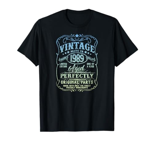 Comprar Vintage BlackFriday Born In 1989 Classic Original 36th Birthday Camiseta Top Precio 2024 | regaloscumple.com