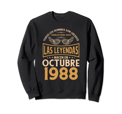Comprar Cumpleaños Hombre BlackFriday Regalos Las Leyendas Octubre 1988 Sudadera Top Precio 2025 | regaloscumple.com
