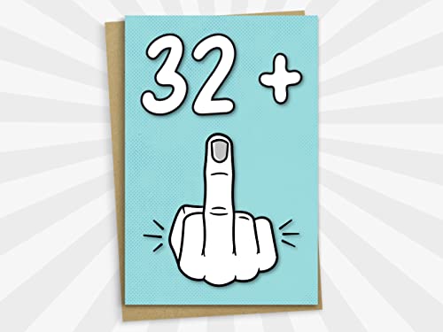Ofertas de última hora 33, 32 + 1, divertida tarjeta cumpleaños mujeres u hombres 33