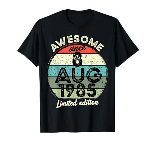 Comprar 8 agosto 1985 40 Navidad cumpleaños 40 años 2025 Cumpleaños Camiseta Top Precio 2025 | regaloscumple.com