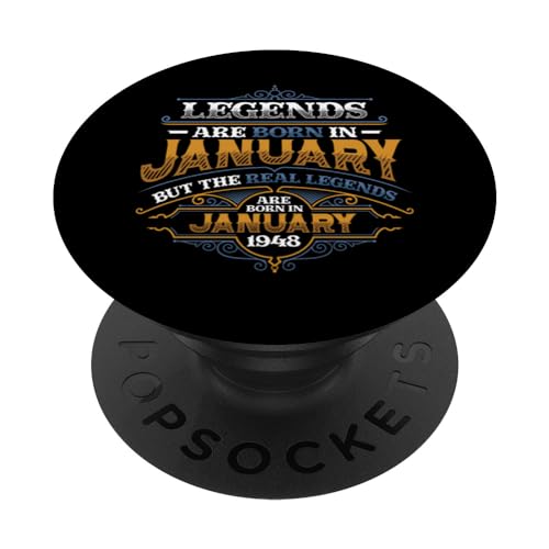 Consigue ahora Las leyendas nacen en enero 1948 Cumpleaños 76 Navidad las mujeres PopSockets PopGrip Intercambiable Top Precio 2024 | regaloscumple.com