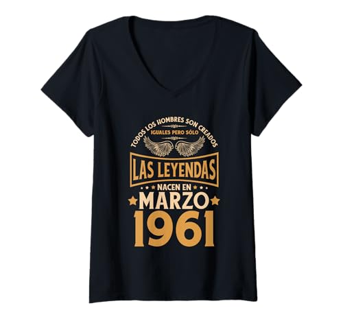 Comprar Cumpleaños Hombre Regalos Las Leyendas Marzo Cumpleaños 1961 Camiseta Cuello V Top Precio 2024 | regaloscumple.com