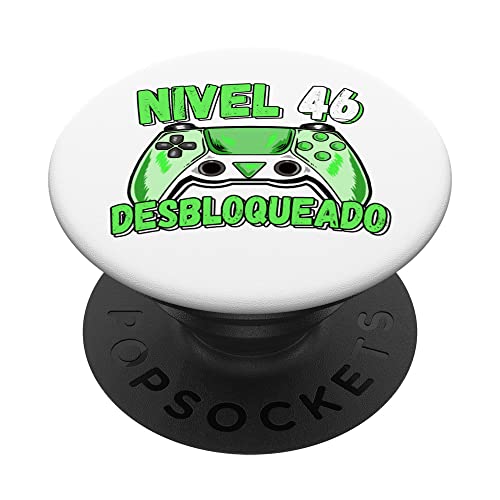 Comprar Nivel Cumpleaños 46 Desbloqueado Gamer 46 Años 46 Cumpleaños PopSockets PopGrip Intercambiable Top Precio 2025 | regaloscumple.com