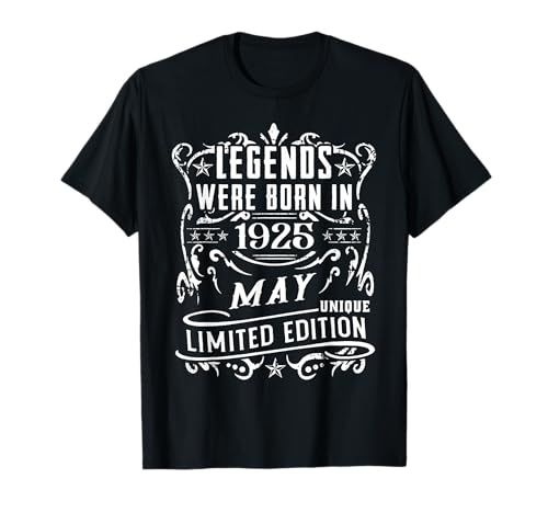 Comprar Cumpleaños Mayo Ideas para regalar 1925 Edición Limitada Regalo Legend May Camiseta Top Precio 2025 | regaloscumple.com
